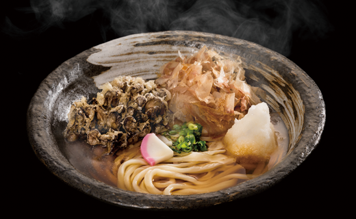舞茸天の花かつおみぞれうどん