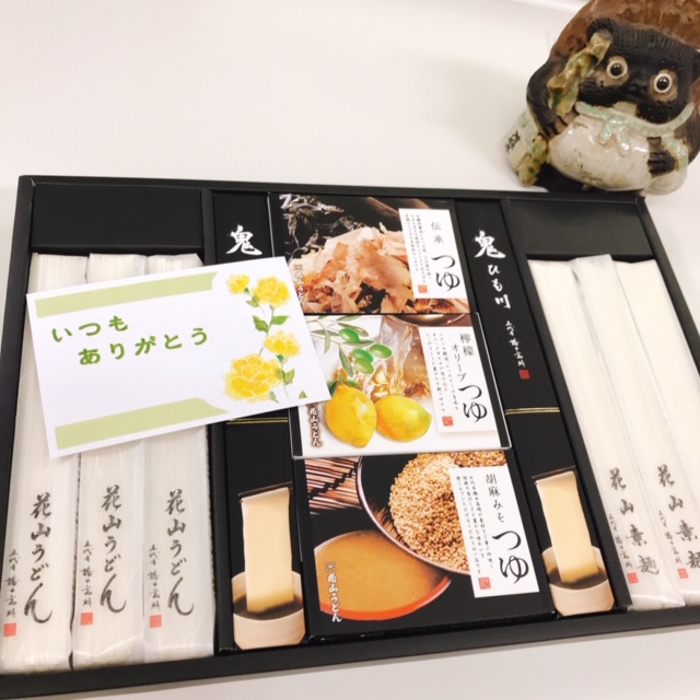 三涼麺と父の日メッセージカード