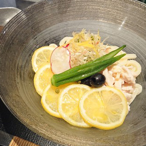 銀座店 檸檬オリーブつゆ冷かけ