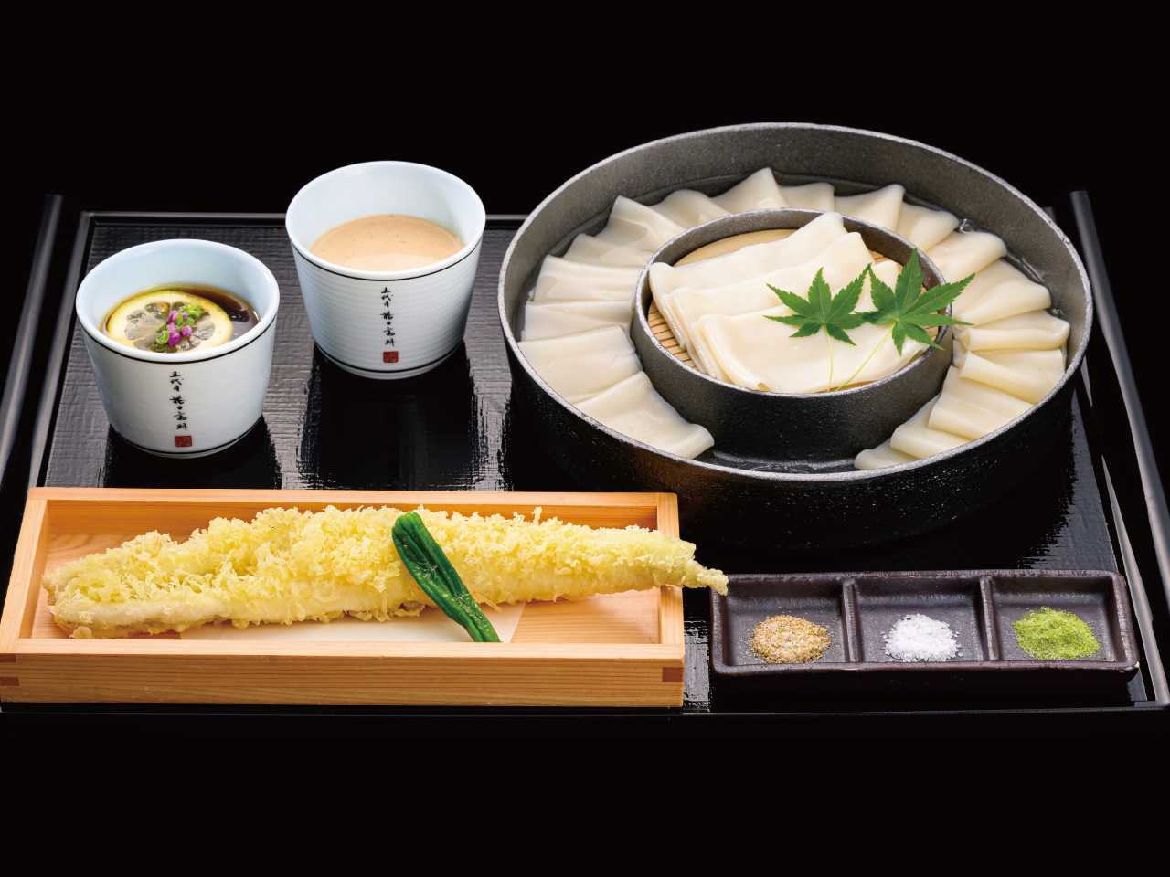 穴子一本揚げと夏のざる二味御膳